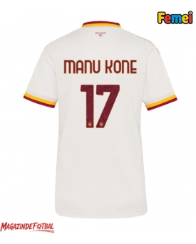 AS Roma Manu Kone #17 Tricou Fotbal Replică 2026-27 Femei Deplasare AS Roma Manu Kone #17 Tricou Fotbal Replică 2026-27 Femei Deplasare
